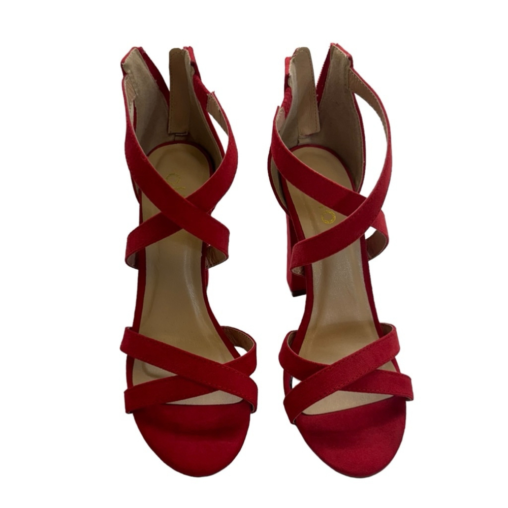 Women's Ollio Red Heels Size 6